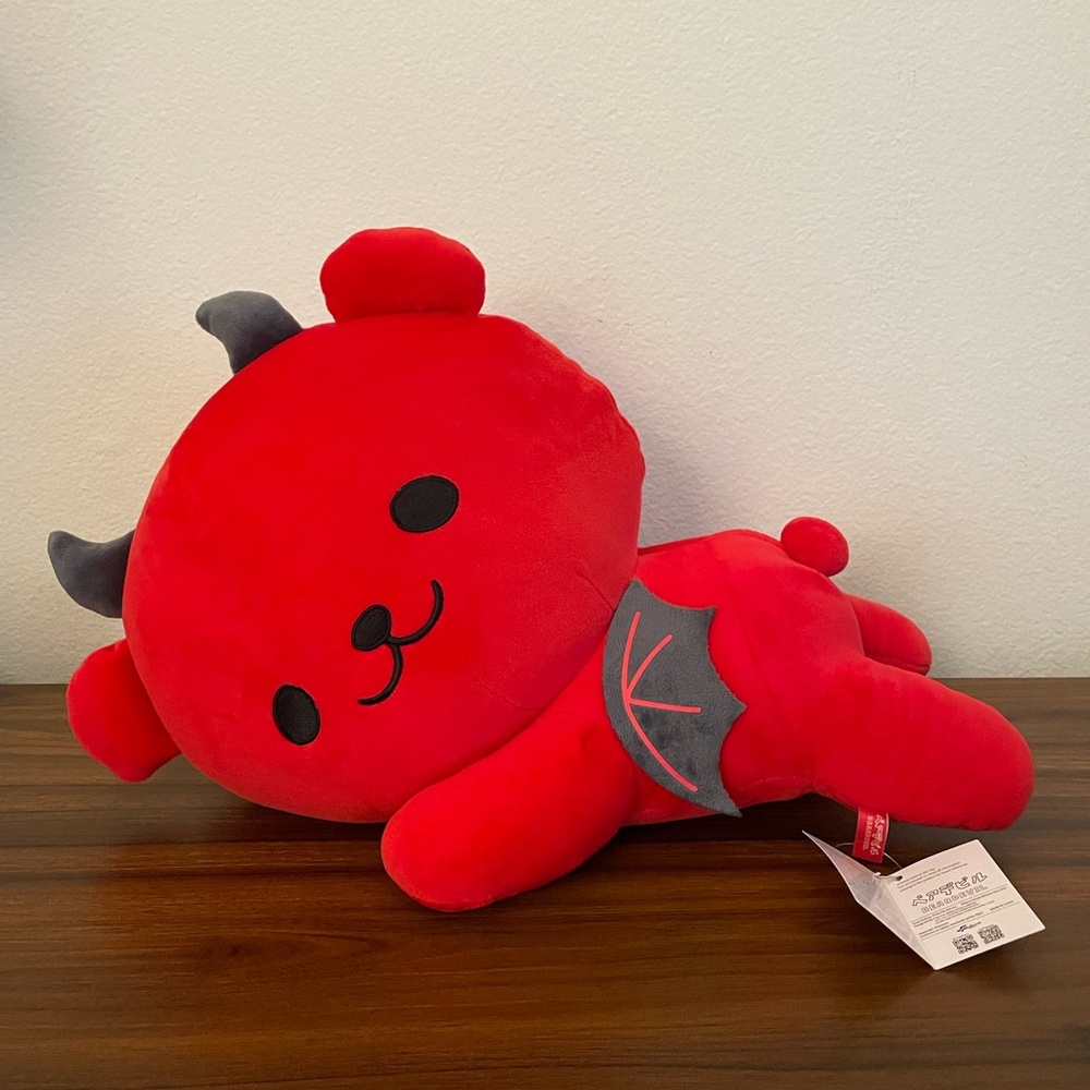 10 Inch Bedtime Red Devil Bear Plushie BRAND NEW from Round1